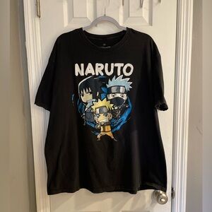 his Naruto Shippuden T-Shirt by Ripple Junction is a black 2XL